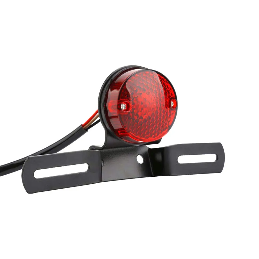 Retro Motorcycle Tail Light Moto Rear Indicator License Plate Bracket Motorbike Brake Light for Harley Chopper  Honda