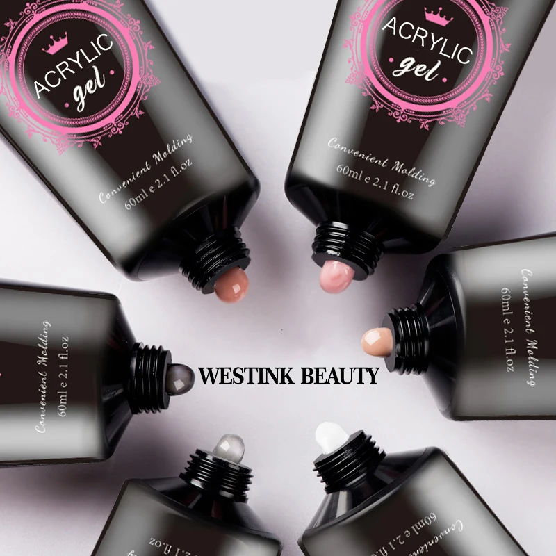 Westink Hot Selling Hard Build 60ml Packing GEL Wholesale Poly Nail Extension Soak Off Quick Acrylic Gel Nai Polish Polygeling