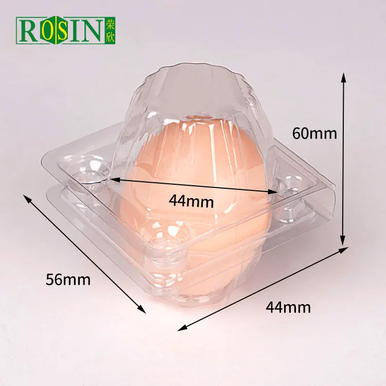 1 holes PVC PET transparent oval plastic blister egg tray