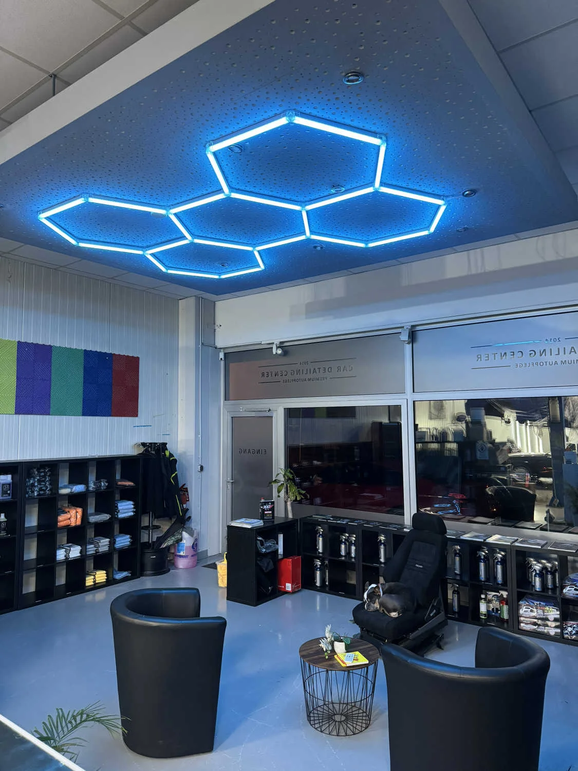 SUEZ Professional rgb hexagon lights for car workshop light