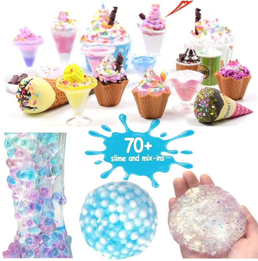 Educational Activator Crystal Clear Cream Set Slime Putty Making Kit Kids DIY Charms Toys Slime Kit for Kids
