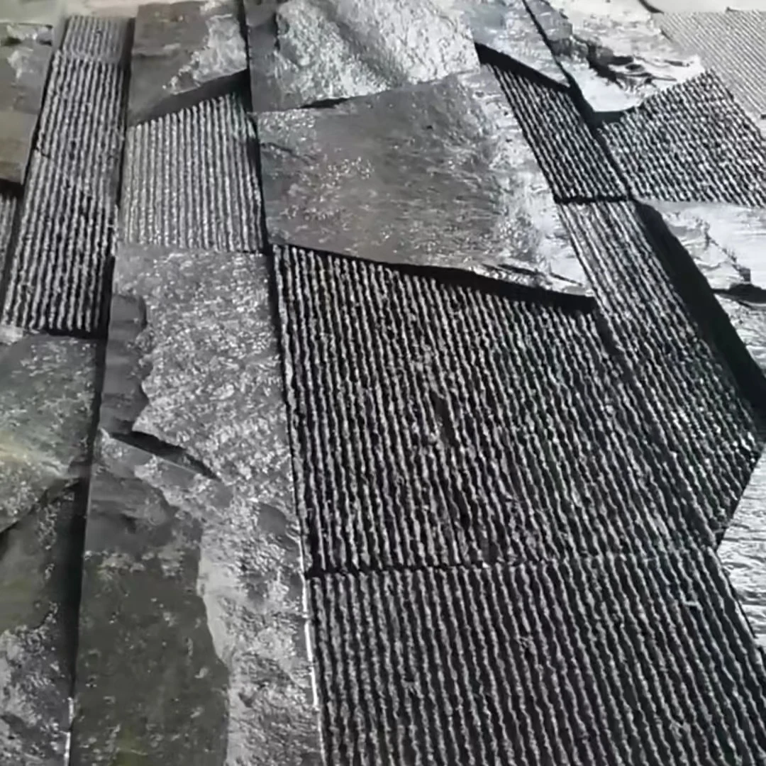Natural Split Grey Granite Loose Stone Wall Panel Bricks for Park Wall Cladding Natural face stone mushroom stone wall