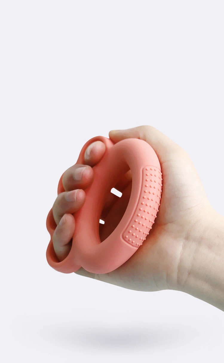 
Safe Wolf Fitness Equipment Silicone Olive-Shaped Grip Circle Fingers Cute Depart Hand Grip 