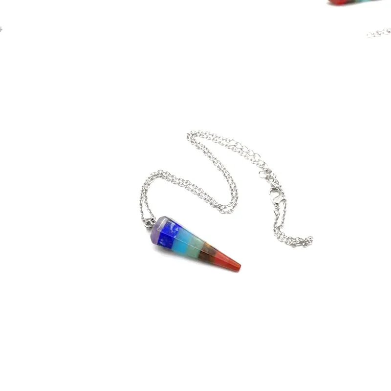 Hot Sale Natural Gemstone Wand Chakra Wand Healing Crystal Pendulum