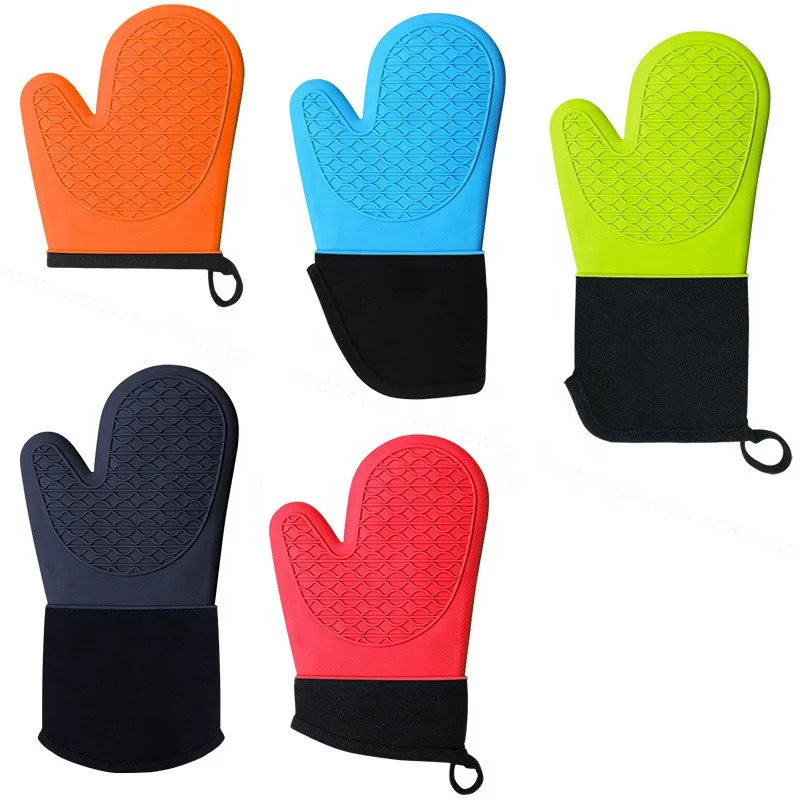 heat resistant silicone kitchen bbq grill heat resistant long double oven glove