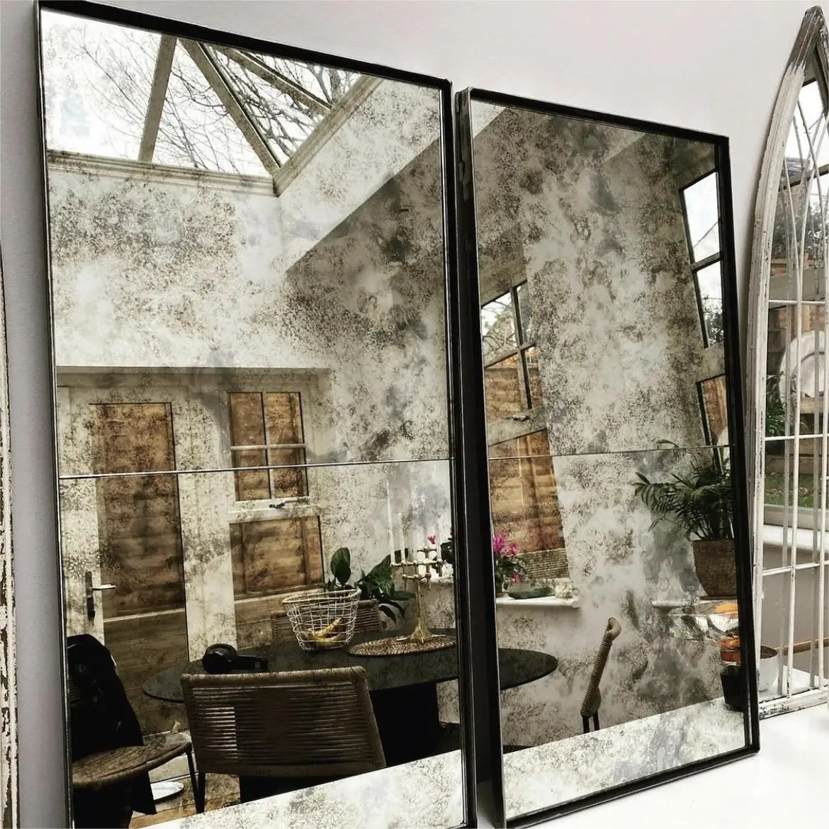 Popular decorative antique mirror glass tiles antique hand mirror glass antique wall mirror