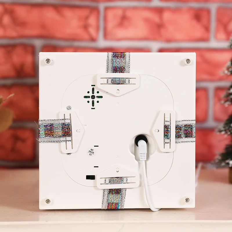 navidad&2021 decoracion xmas box light music falling snow Christmas gift led Christmas box Lantern for party decoration