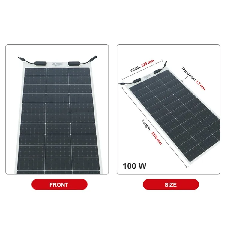 Lightweight 80W 120W 240W 300W 320W 500W CIGS Solar Thin Film Flexible Solar Panel