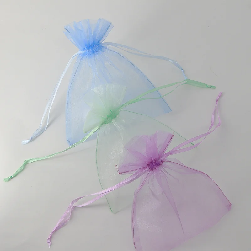Wedding Gift Organza Bag Jewelry Packaging Organza Pouches Christmas Drawstring Gift Bag