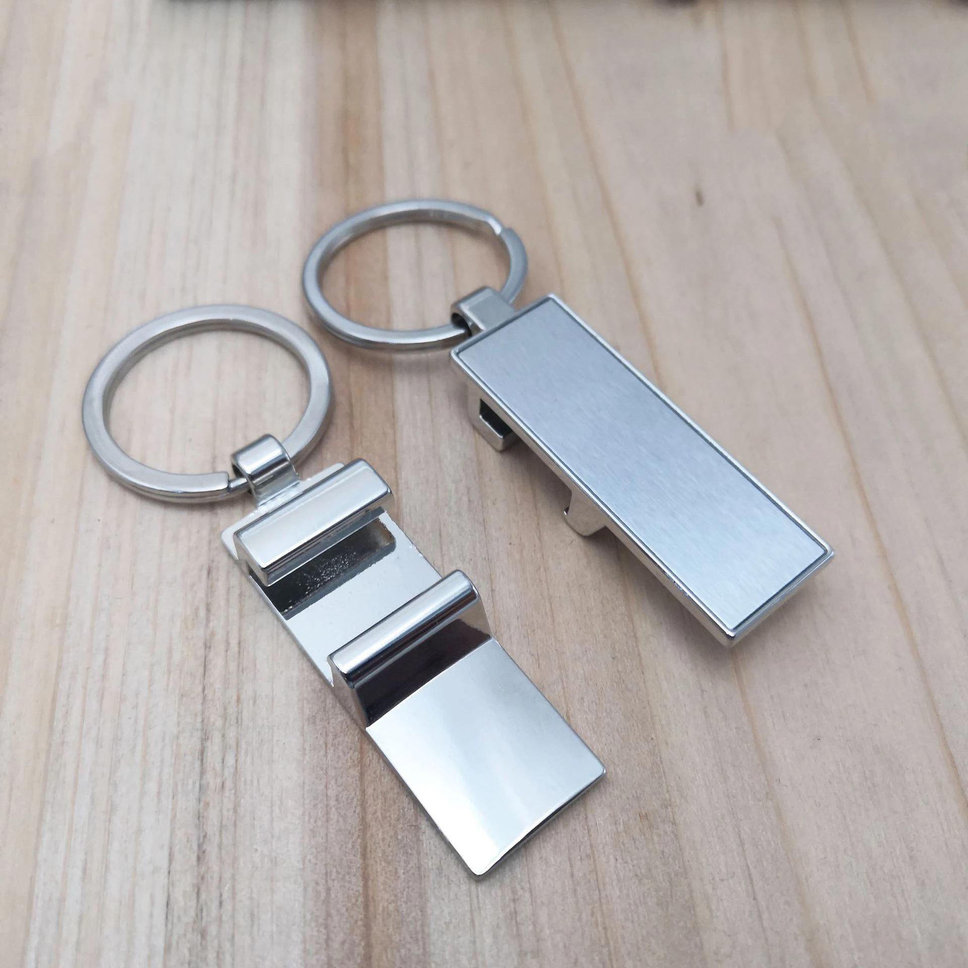 Wholesale business Gift Customization Handmade Engraved Custom Double Sided Word Blank Matle Stainless Steel Keychain