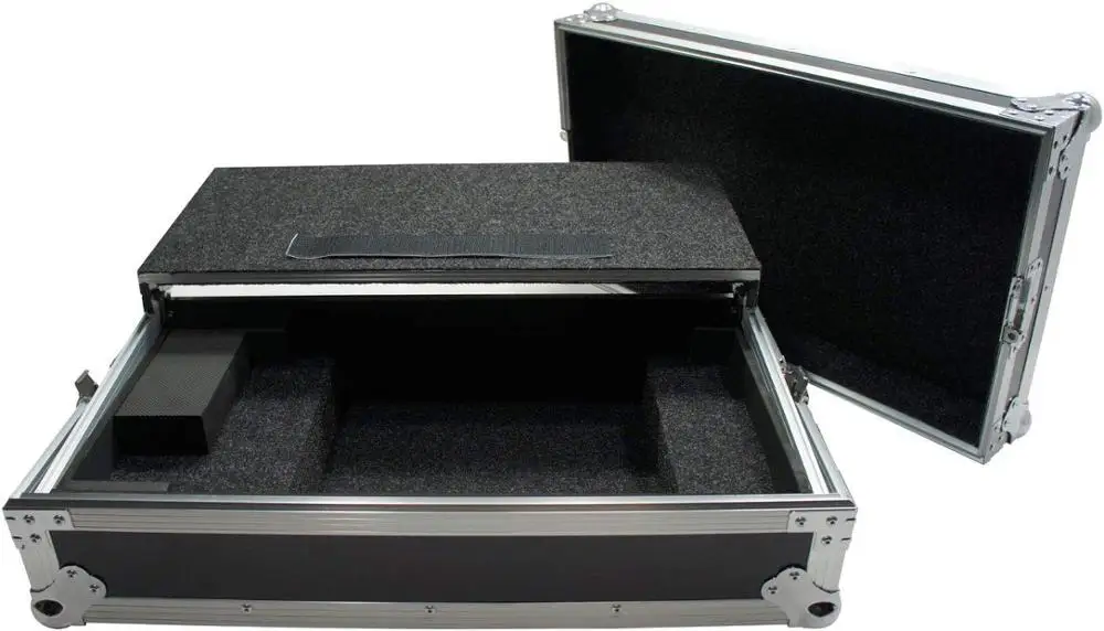 Aluminum Rack Case Plywood Flight Glide Case with Laptop Stand Road DJ Case