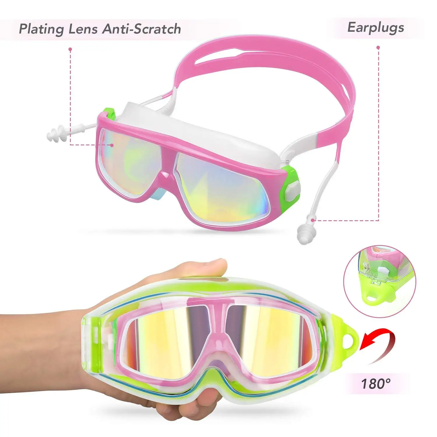 Wide Vision Swimming Goggles For Children No Leaking Anti Fog Waterproof Kids Swim Goggles