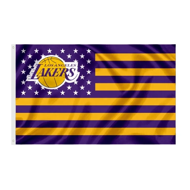 Hot Selling Fast Delivery 3X5ft Los Angeles Basketball Banner  LA Nba Lakers  Flag