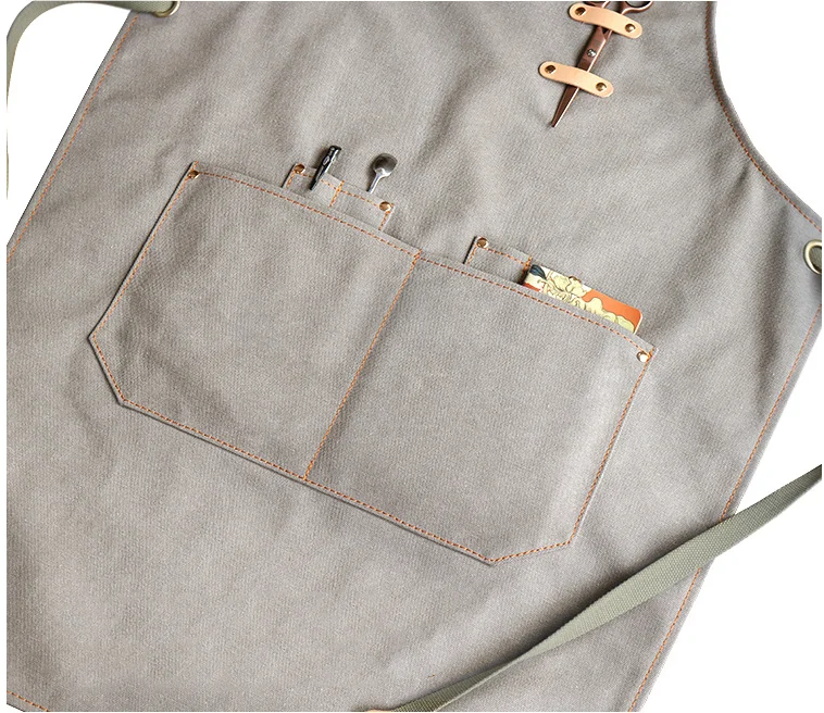 Canvas apron coffee cake milk tea shop gardening Kitchen chef apron with custom logo