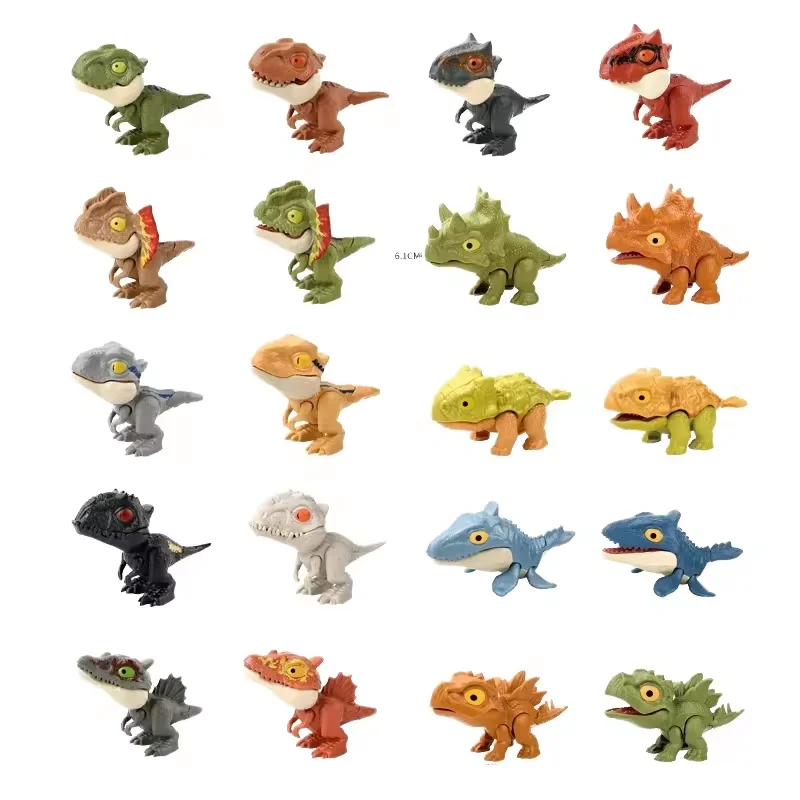 Stall Wholesale New Finger Biting Dinosaur Joint Movable Tyrannosaurus Egg Pack Simulation Dinosaur Model Toy For Kids