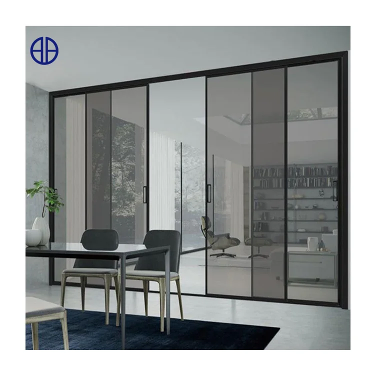 40 x 16 glass internal slim sliding door soundproof living room aluminum sliding doors