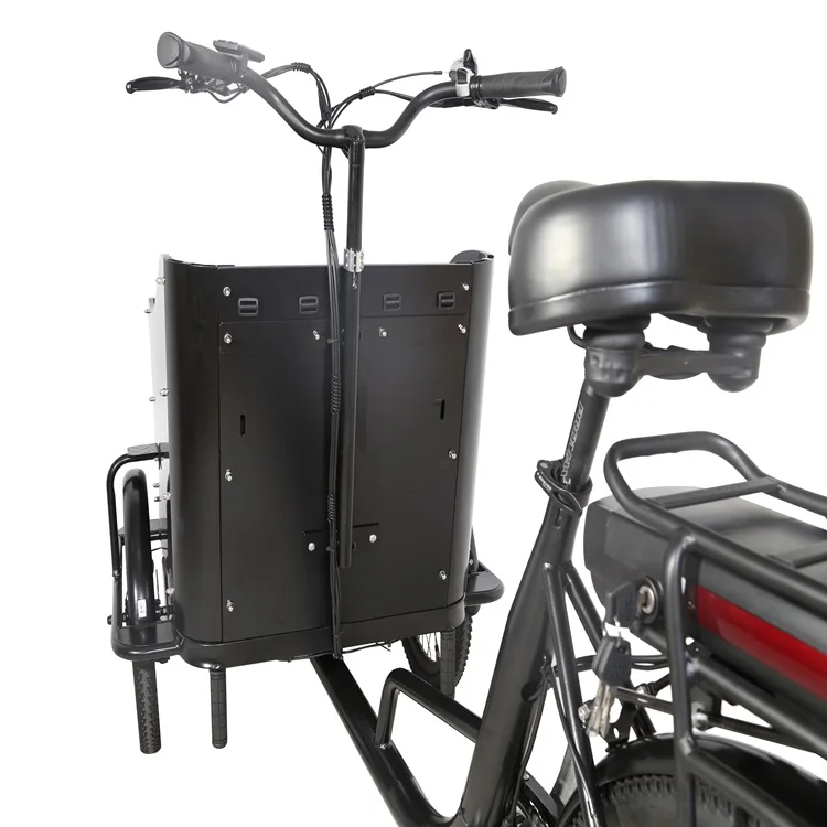 KUAKE trike frame 3 velomobile hybrid bike kid cargo ebike bicicleta electrica electric cargo bike for delivery with front box