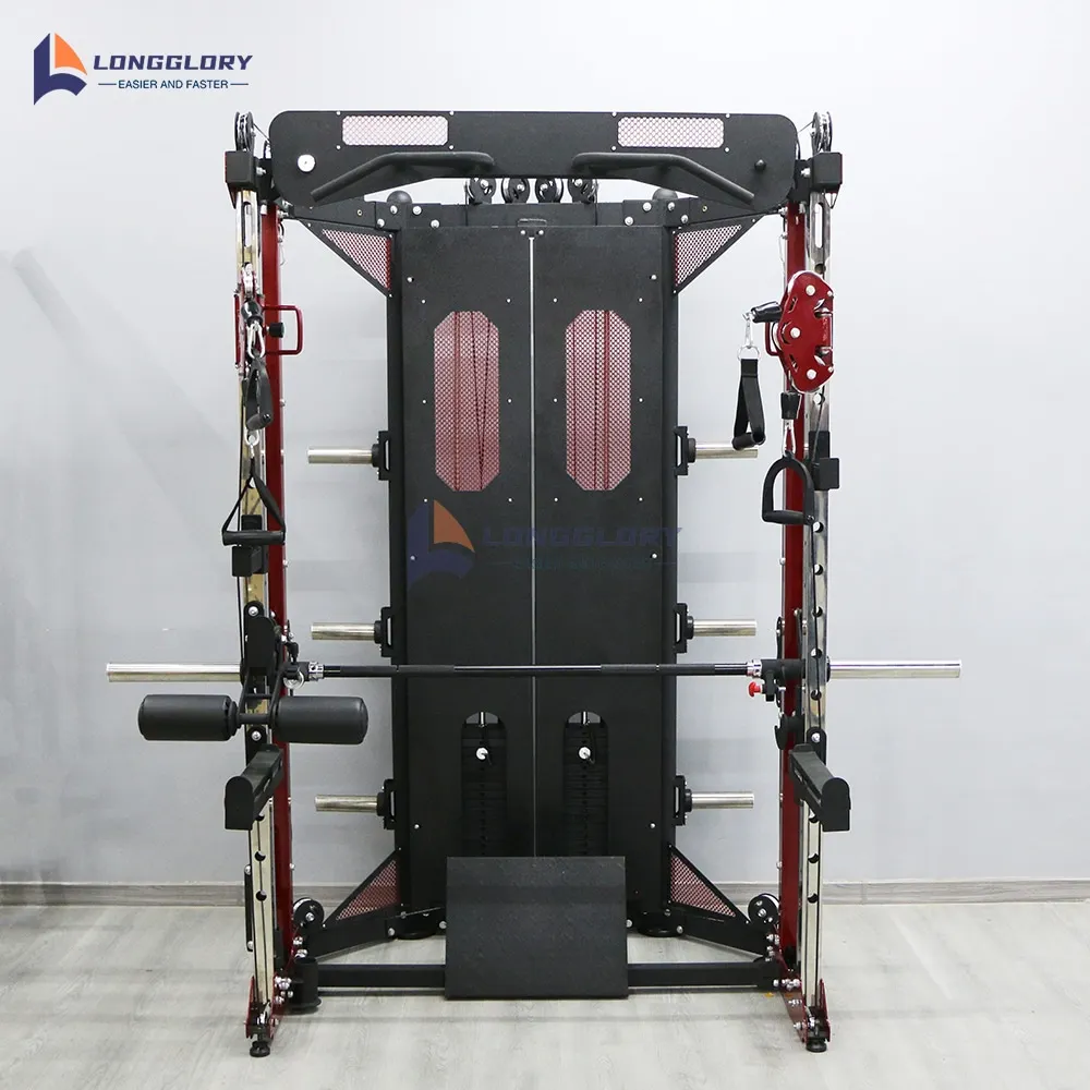 New type high quality save space Multi-Functional Foldable Smith Machine and Power Rack Commercial Grade Gym Equipment