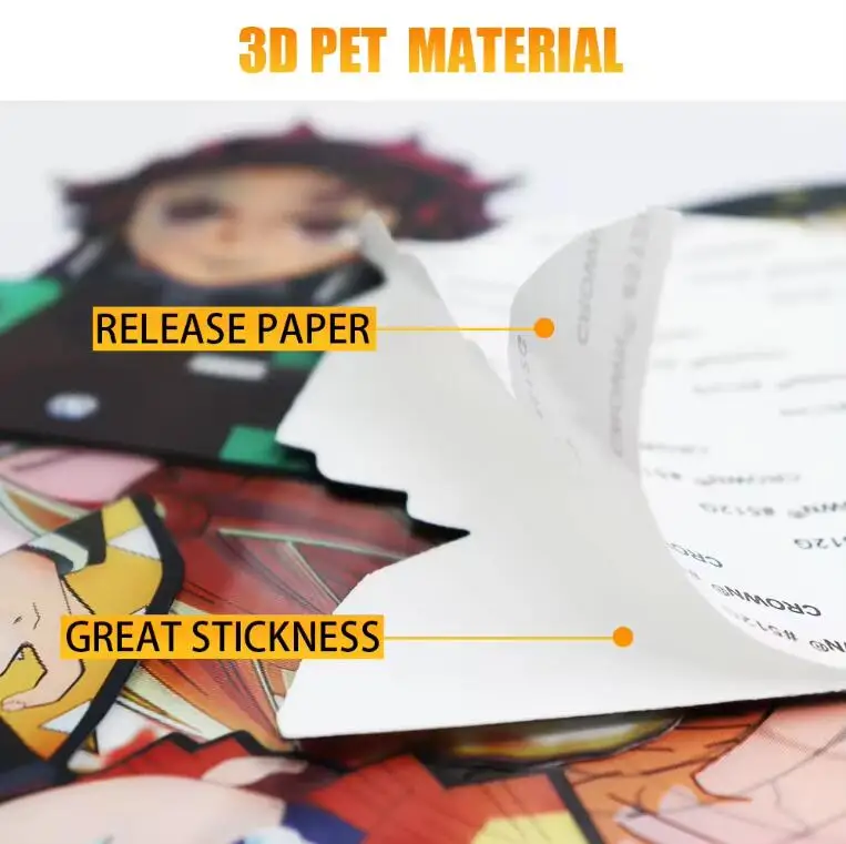 1200 дизайны японские аниме персонажи водонепроницаемые Мультяшные меняющиеся переворачивания наклейки 3D линзовидные аниме-наклейки на автомобиль