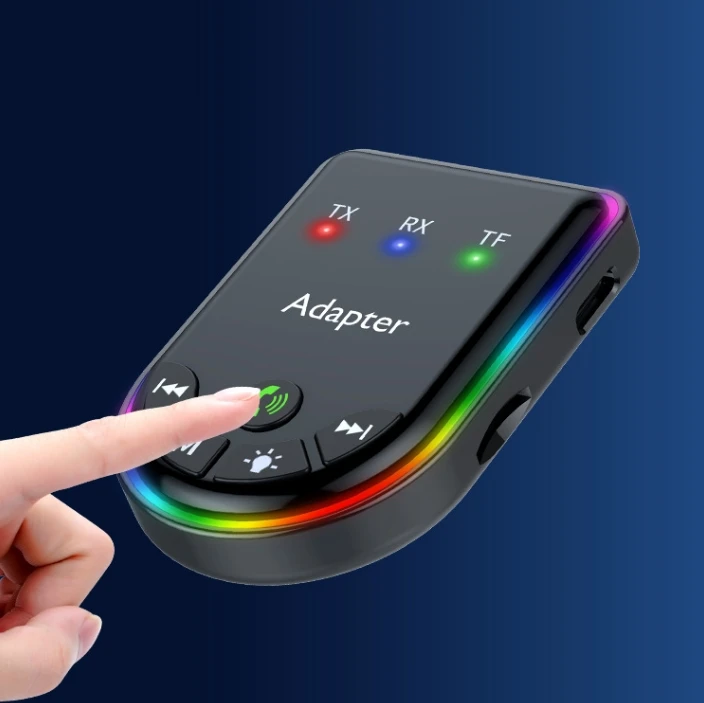 Wireless receiver transmitter 3.5mm Game headphone RGB wireless driverless audio power amplifier car audio adapter