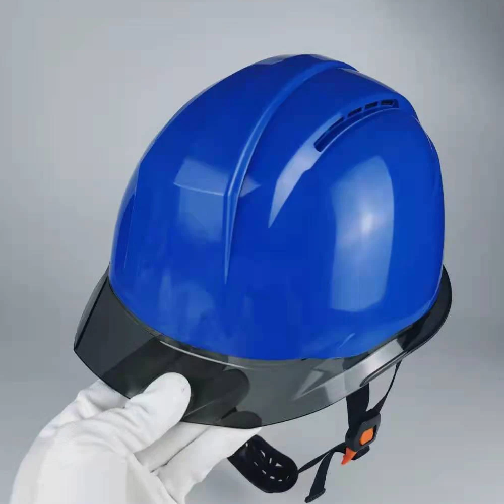 PC transparent brim ABS engineering helmet leader construction site construction helmet supervision industrial safety helmets