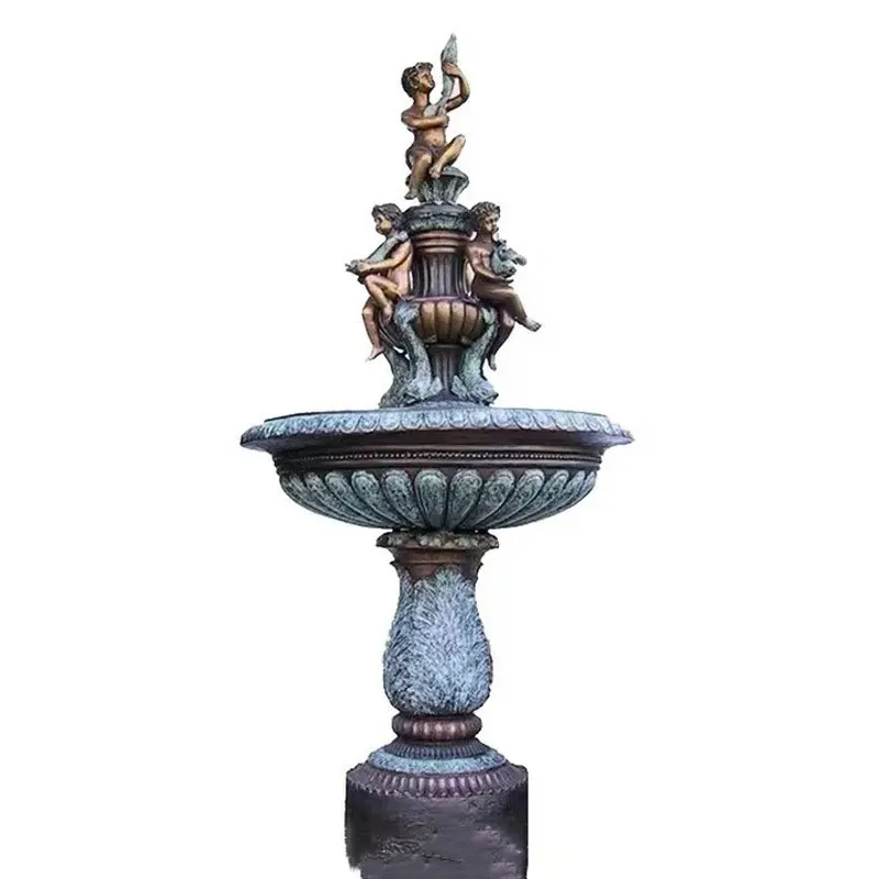 Outdoor Large Cast Bronze children sculpture fountain