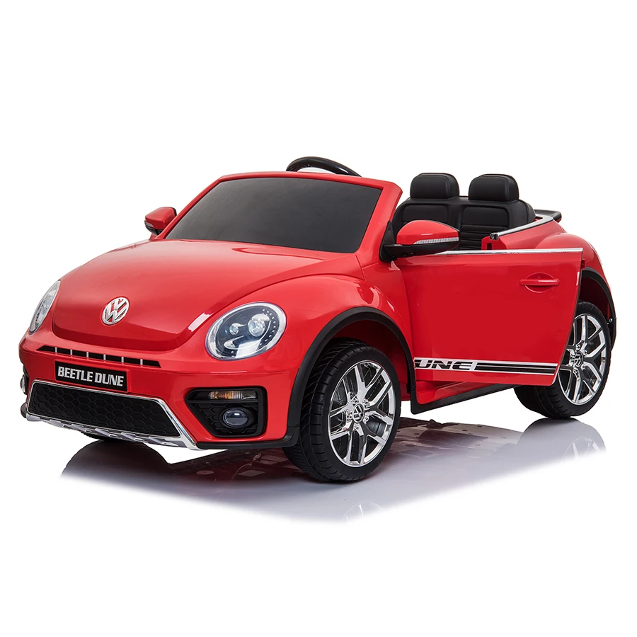 Лицензионный детский автомобиль для девочки Volkswagen Beetle электрический самокат детей 12 В аккумулятор пульт дистанционного управления