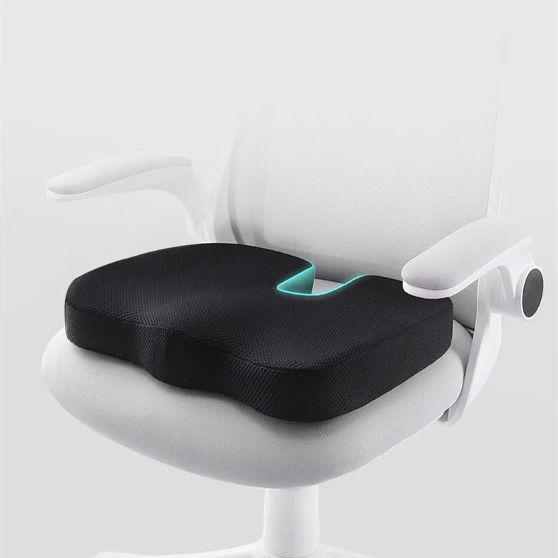 Wholesale Adjustable Strap 3D Washable Non-Slip Orthopedic Gel Cover Foam Coccyx Seat Chair Cushion