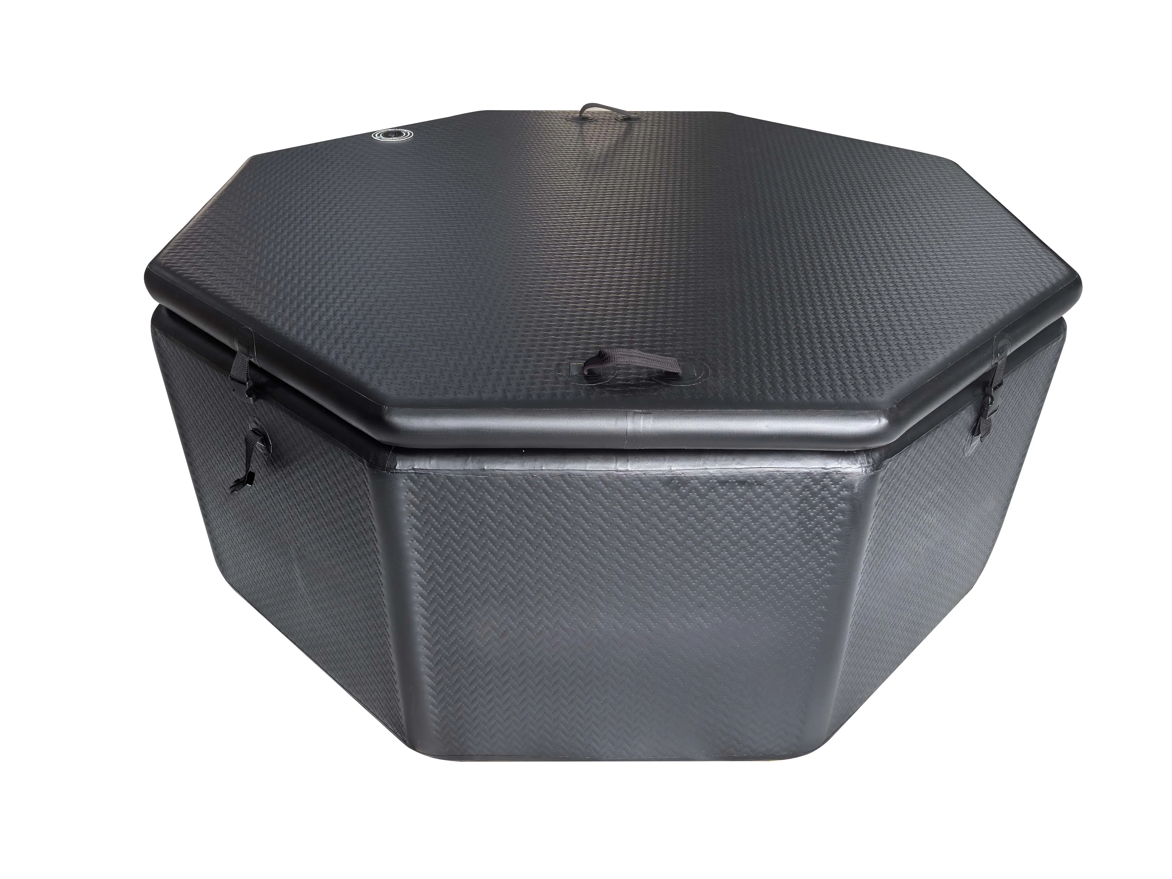 Customized Inflatable SPA Hot Tub Huge Capacity Cold Bath Plunge Black Color Eight-side Shape Inflatable Pool