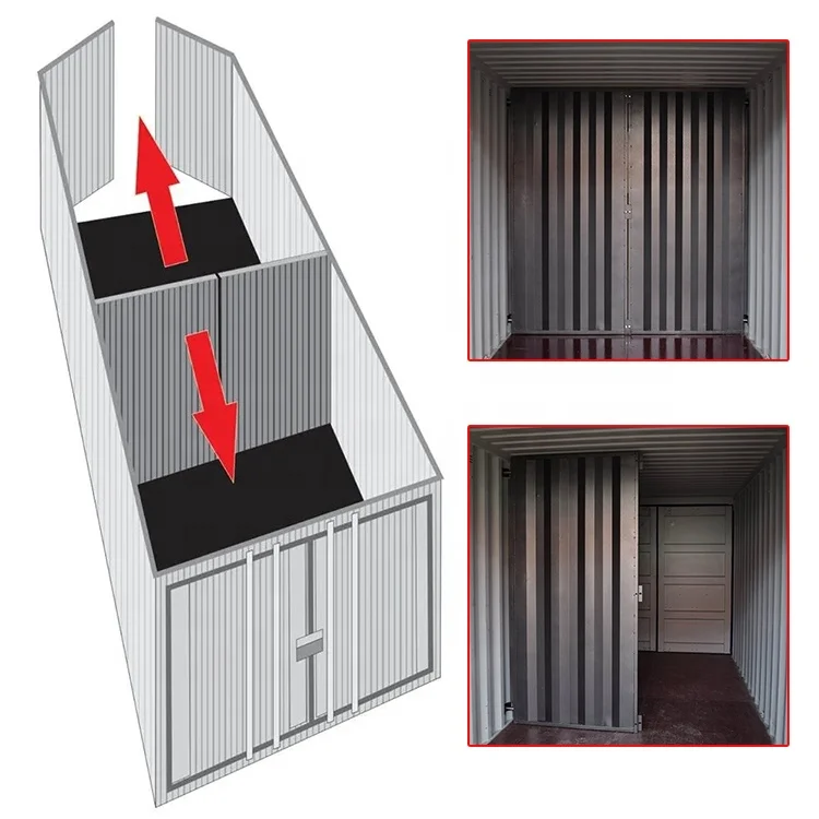 Greevel Shipping Container Divided Corrugated Steel Removable Interior Partition Self Storage Container Divider Wall