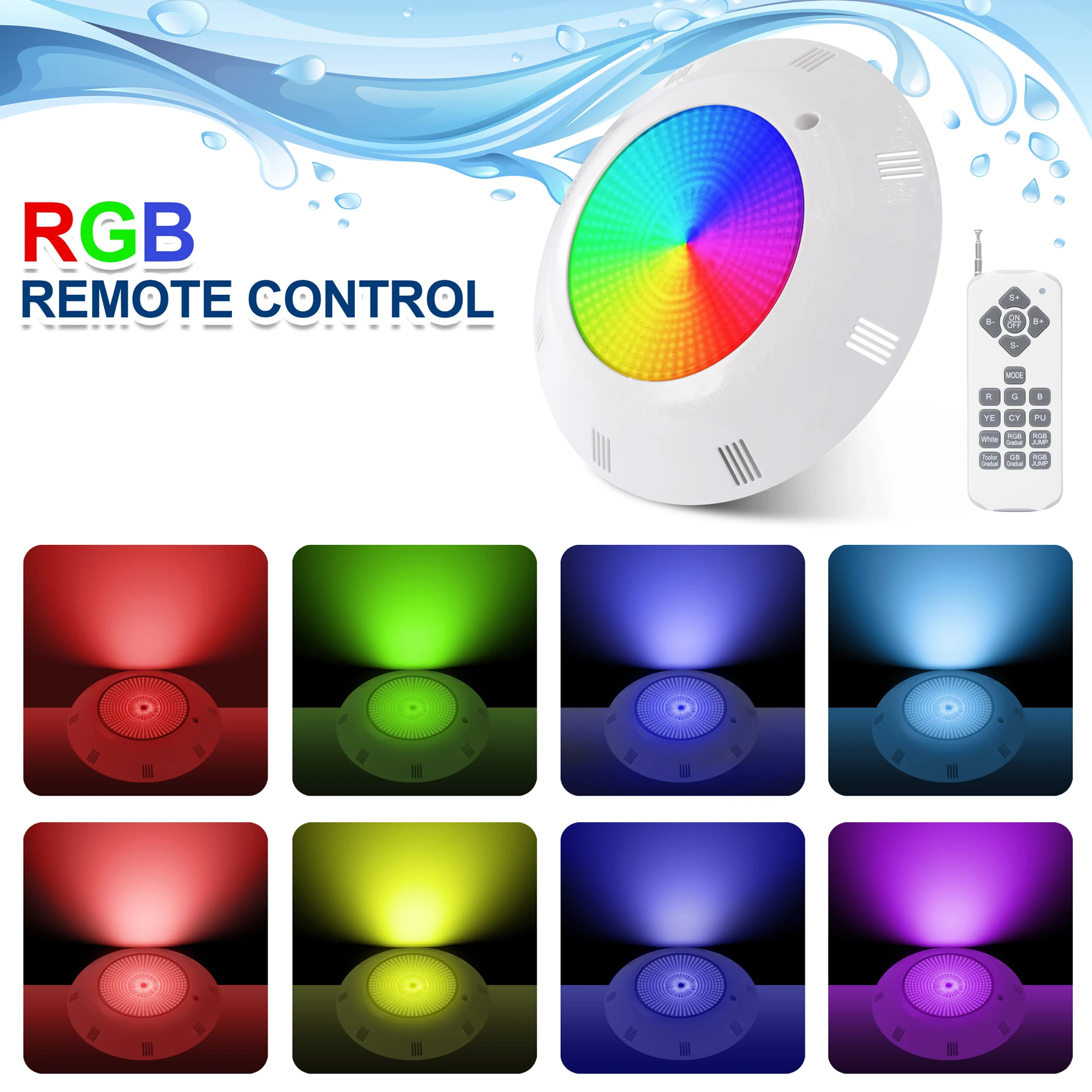 Floating Underwater Light Swimming Pool Lights LED Bulb Lamp Christmas Decoration RGB Wireless Remote Control Underwater Party