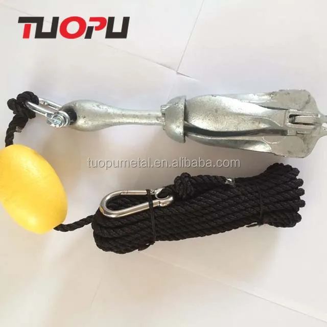 Small 1.5KG Folding kayak anchor Red Painted anchor For Marine Boat