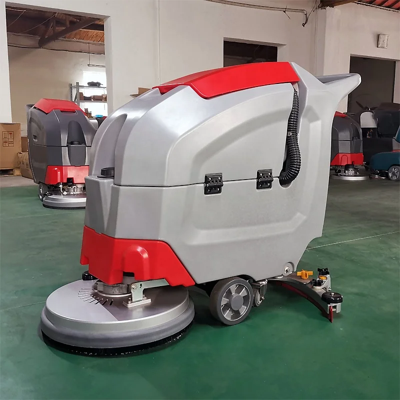 Automatic Multi functional Walk Behind Push Type Floor Scrubber Dryer  For Supermarket Warehouse
