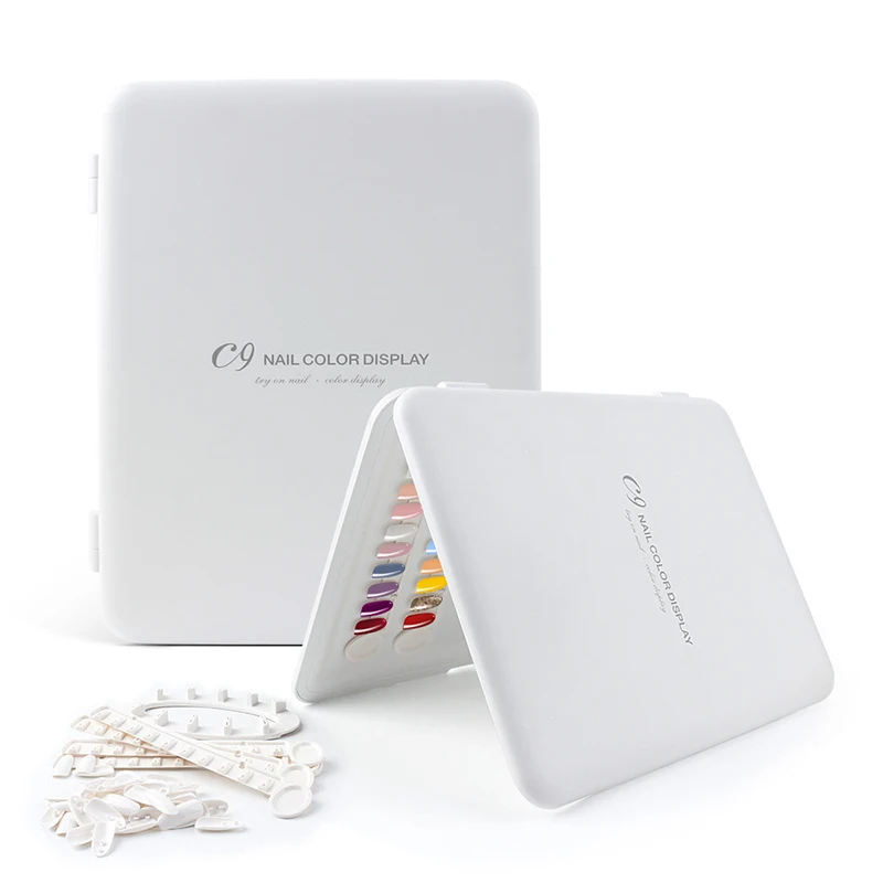 120 Colors Nail Tips Display Book DIY Nail Art Showing Shelf Gel Nail Polish Color Card Chart Painting Dedicated Display Board