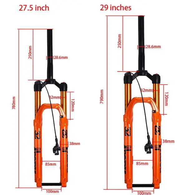 Mountain XC Bike Alloy 26 27.5 650b 29 Dual Suspension Bicycle Remote air Fork