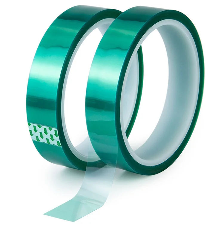 High Quality 10mm Polyester PET Tape Green Pressure Sensitive Adhesive Powder Coating Masking Tape For Painting