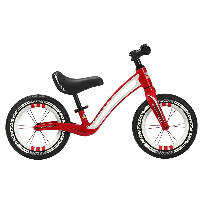 Montasen New Design 12 Inch Magnesium Alloy Kids First Balance Racing Bike Bicycle Ride on Car Toy