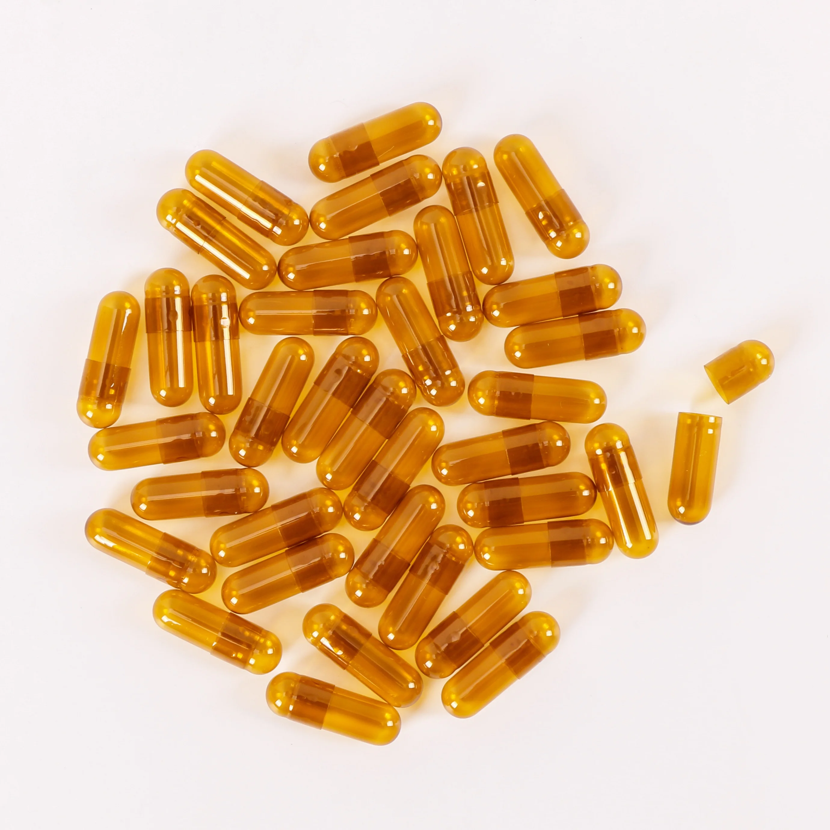 OEM/ODM service empty separated clear gelatin capsules 00 size empty capsules for powder