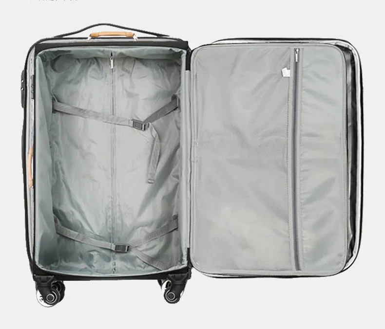 Nylon high quality soft durable pinner 4 wheels luggage