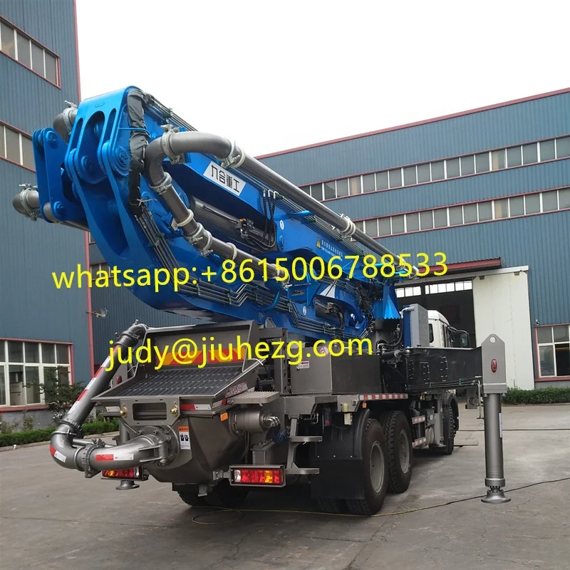  Китай мобильный бетононасос Qingdao JIUHE 33 м 35 36 38 39 42 47 48 52 56 бетономешалка с SINOTRUK