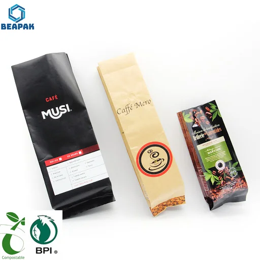 Customized sachet bio biodegradable PLA  eco friendly kraft  stand up paper bags