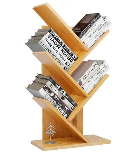 
Combohome Multifunction Display Tree Bookshelf Bamboo Book magazine Rack 