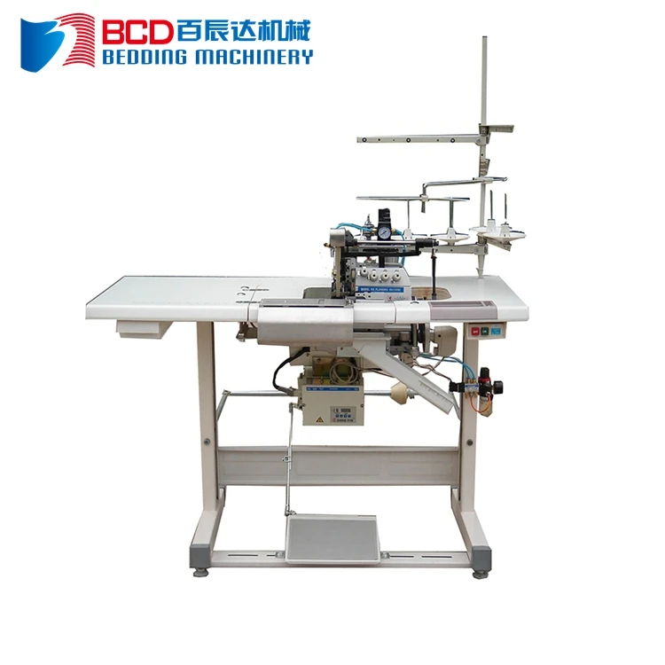 Stable performance double needle mattress overlock sewing flanging sewing machine