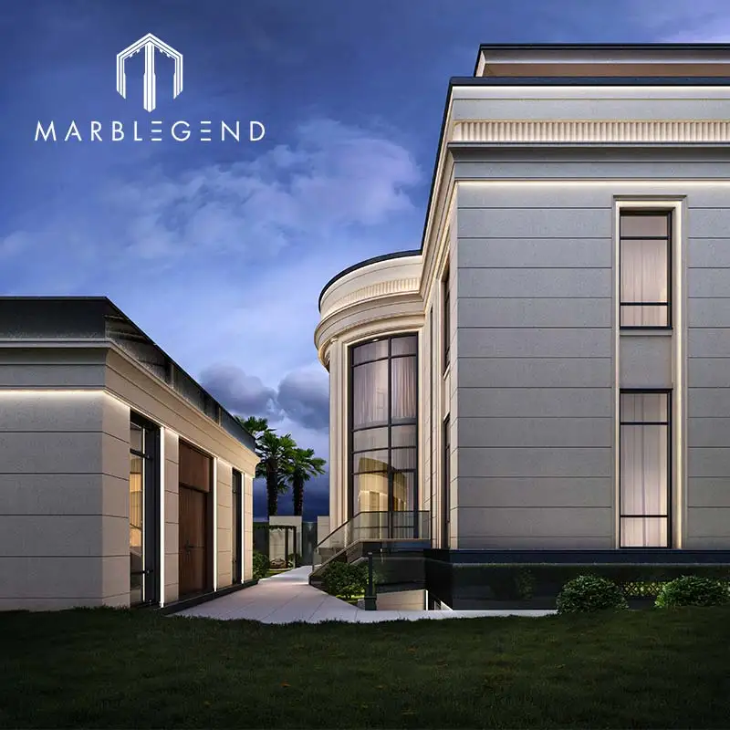 Luxury modern villa design architecture cladding exterior wall design service