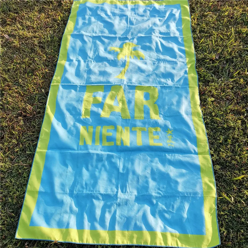 
Recycled Microfiber Towel RPET Beach Towel Custom LOGO Printing Bath Towel 