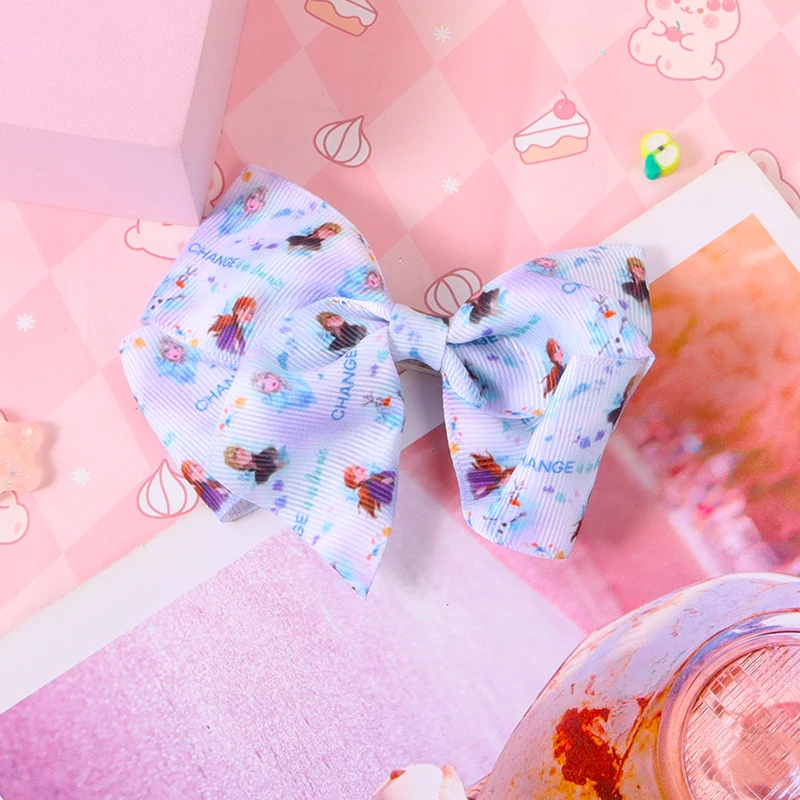 Горячая Распродажа Синий тканевый бант набор детский для волос Аллигатор заколка банты девочек