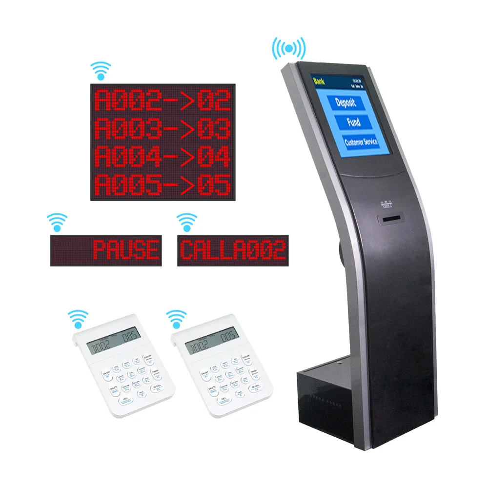 High quality queuing system self service kiosk android queue management system for Hospital and bank