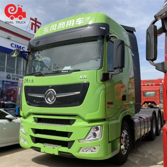 Hot Sale Dongfeng Tianlong 6x4 Used Tractor Truck 375HP LHD Trailer Head with Low Price and Low Consumption for Heavy Transport