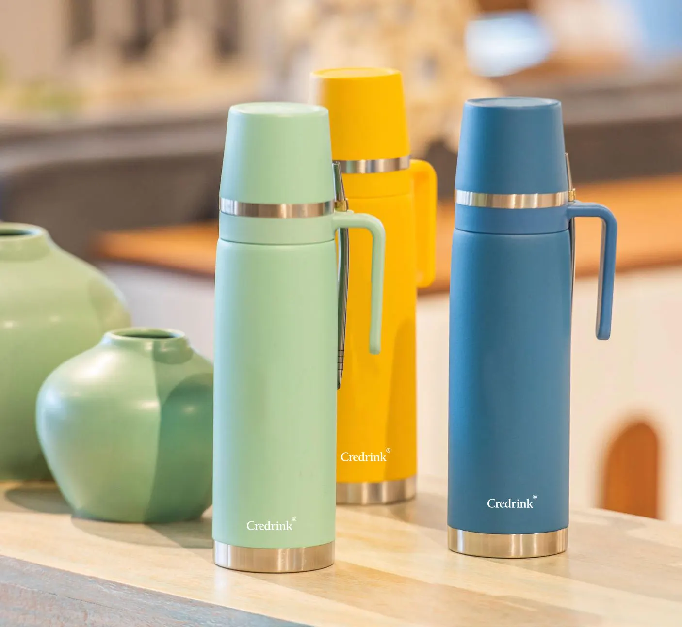 2025 New  stainless steel Insulated 1 Litro  flask Termo para todo en uno 18/8 custom color Yerba companion kite with Bombilla