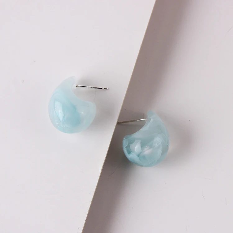 Fashion Women Acrylic Drop Earrings Wholesale Small Acetate Fashion Stud Earrings Acrylic Cute Earrings